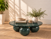 Martha Ball Feet Coffee Table in Forest Night Marble
