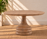 Micah Pedestal Round Dining Table in Natural