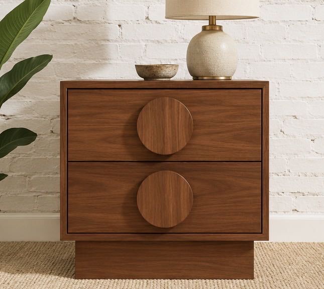 Moonlight Double Drawer Nightstand