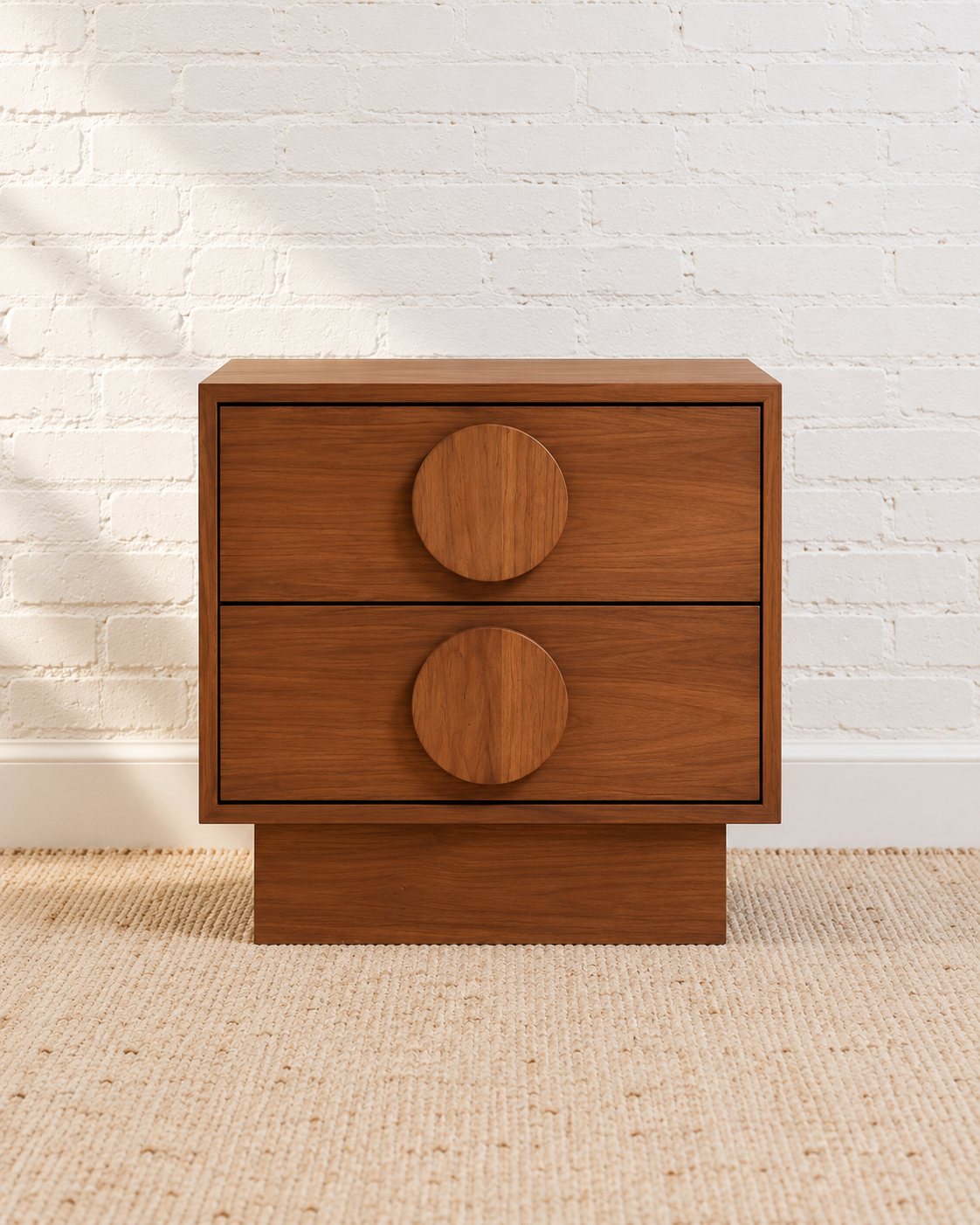Moonlight Double Drawer Nightstand