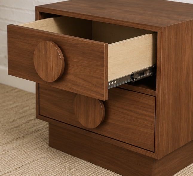 Pair of Moonlight Double Drawer Nightstands