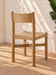Amelie Woven Oak Dining Chair in Natural