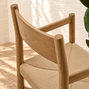 Amelie Woven Oak Dining Chair in Natural