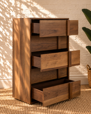 Nixon Five-Drawer Dresser in Warm Walnut