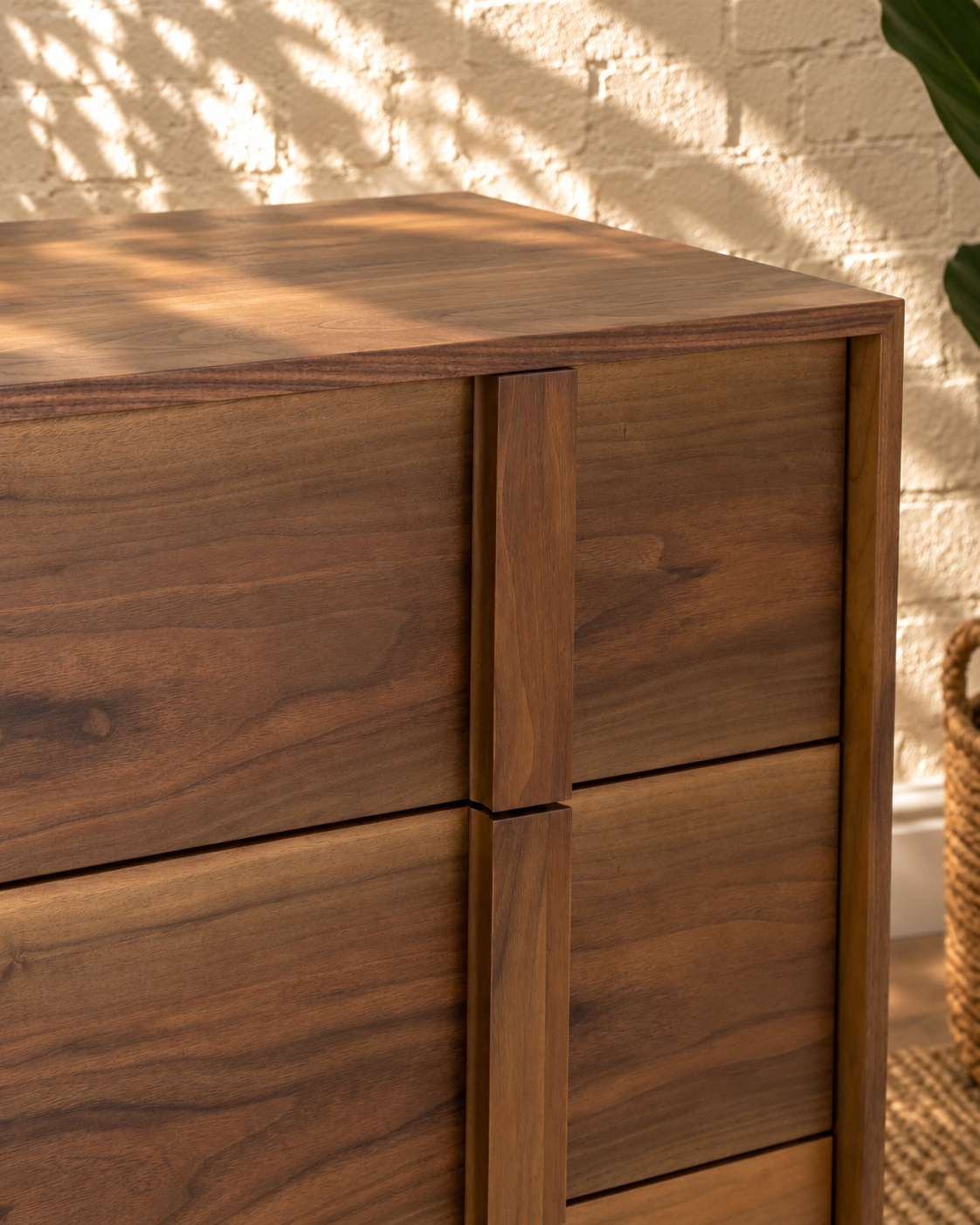 Nixon Five-Drawer Dresser in Warm Walnut