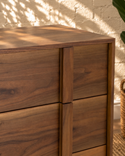 Nixon Five-Drawer Dresser in Warm Walnut