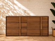 Nixon Six-Drawer Dresser in Warm Walnut