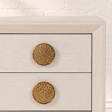 Pair of Phoebe Three-Drawer Nightstands in White Wood