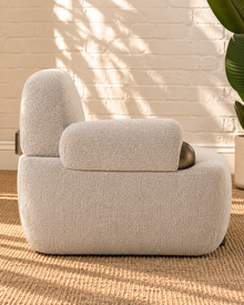 Quentin Accent Chair in Ivory Gray