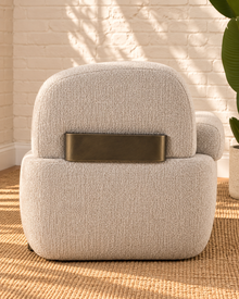 Quentin Accent Chair in Ivory Gray