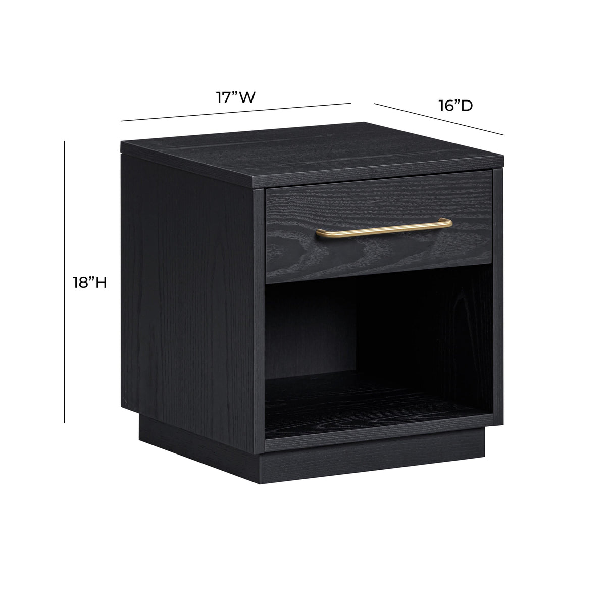 Marlow 17" Wood Nightstand With Drawer