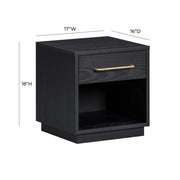 Marlow 17" Wood Nightstand With Drawer