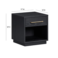Marlow 17" Wood Nightstand With Drawer