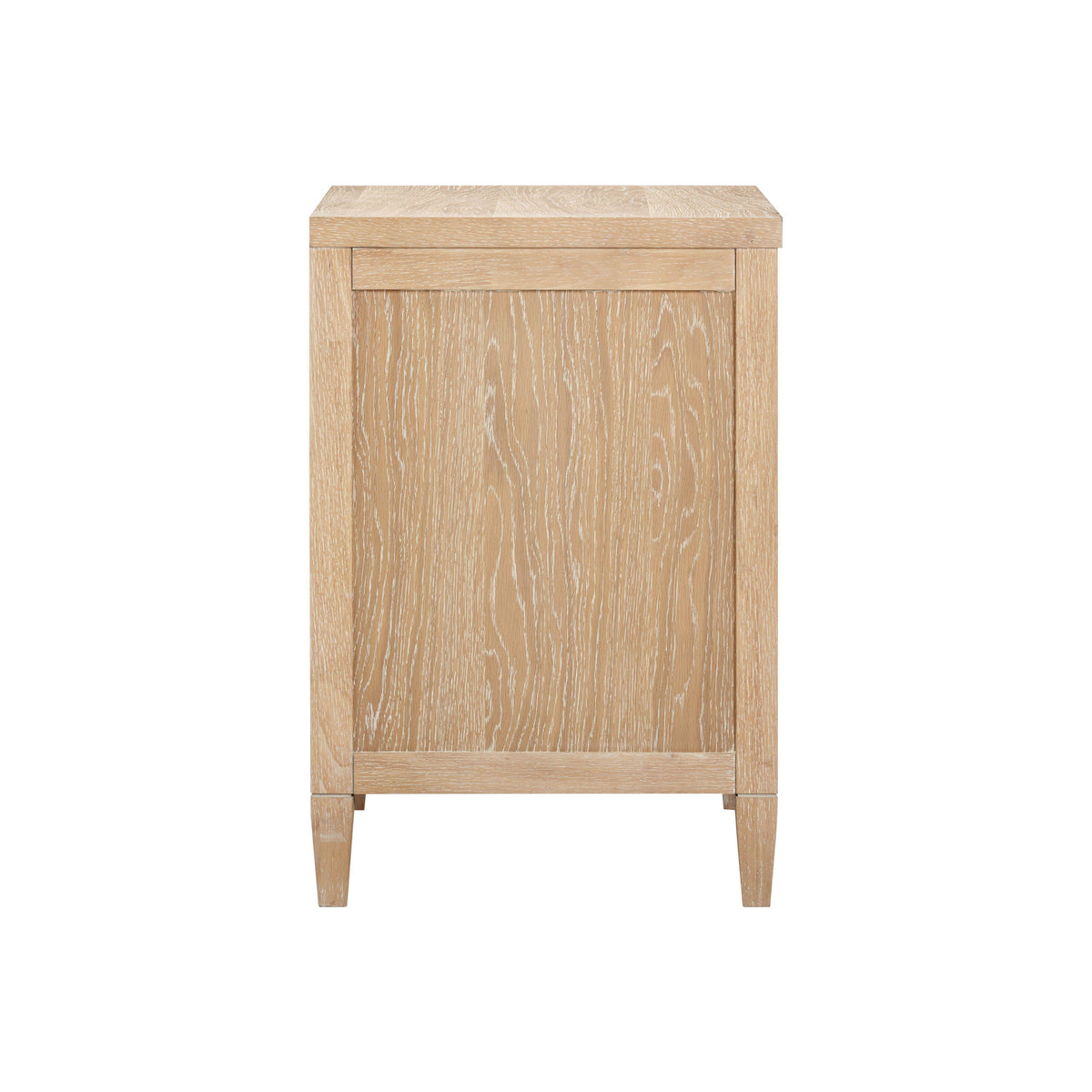 Bristol Park 30" Whitewashed Oak Wood 2-Drawer Nightstand