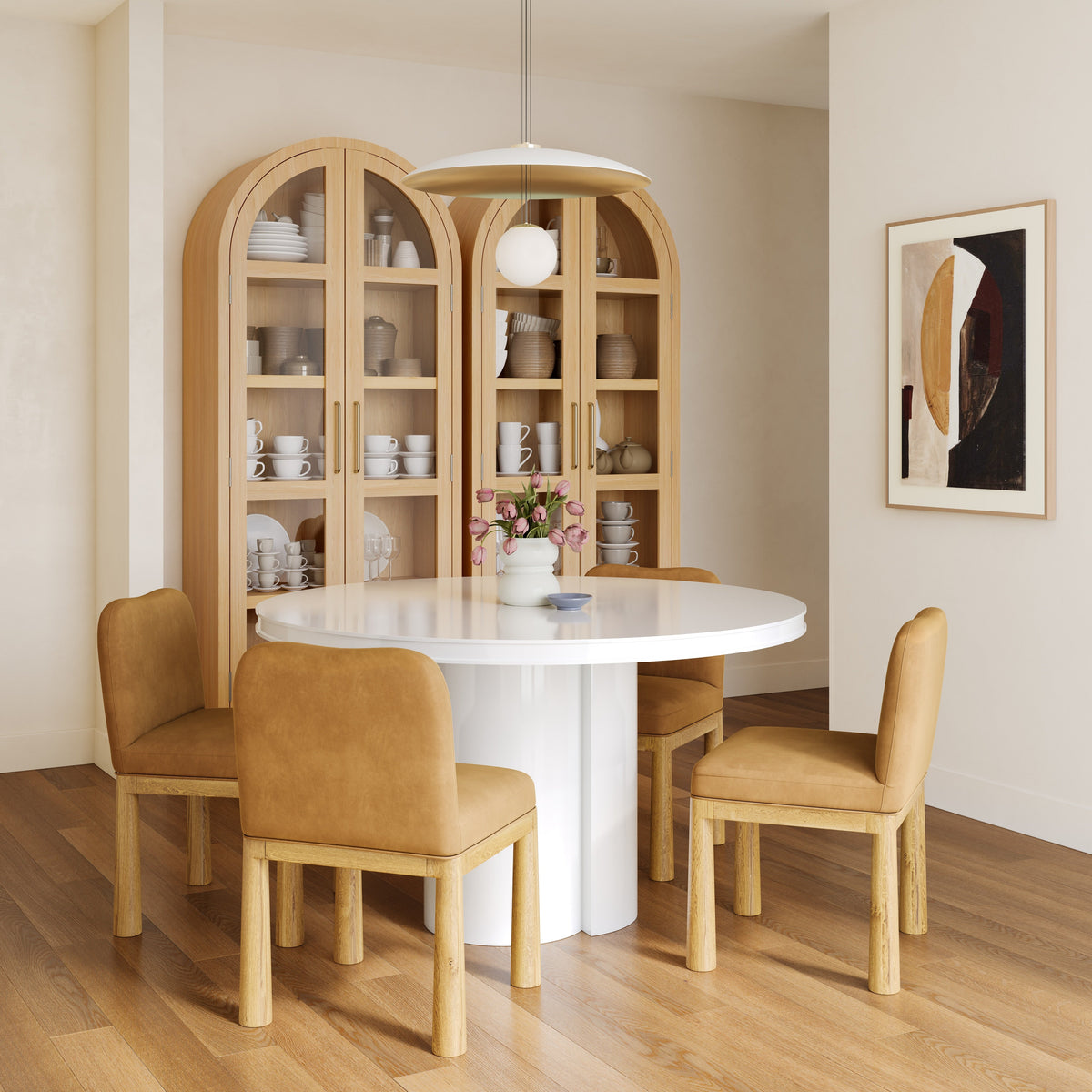 Elora 47" Lacquer Round Dining Table