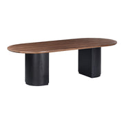 Marlow 102" Wood Oval Dining Table