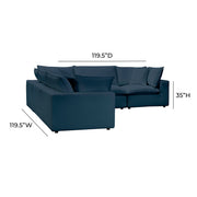 Cali 5-Piece Performance Fabric Modular L-Sectional