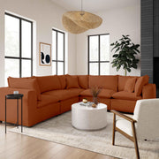 Cali 5-Piece Performance Fabric Modular L-Sectional
