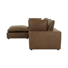 Cali 4-Piece Brown Leather Modular Sectional