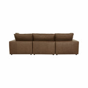Cali 4-Piece Brown Leather Modular Sectional