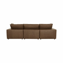Cali 4-Piece Brown Leather Modular Sectional
