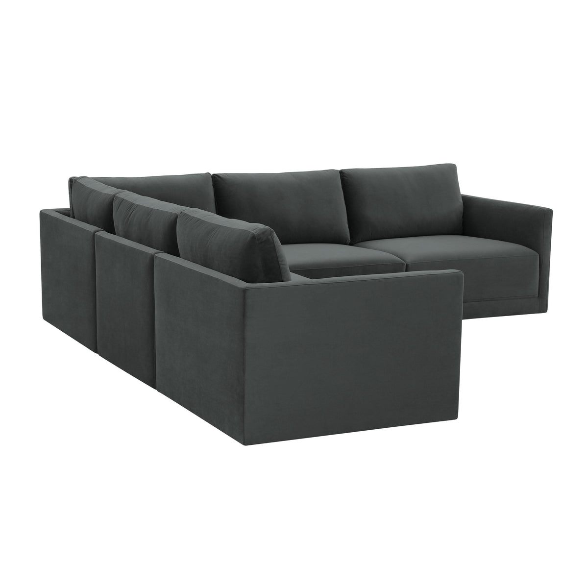 Willow 5-Piece Performance Velvet Modular L Sectional