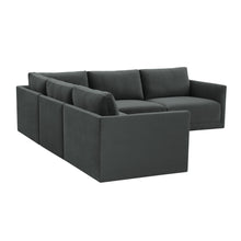 Willow 5-Piece Performance Velvet Modular L Sectional