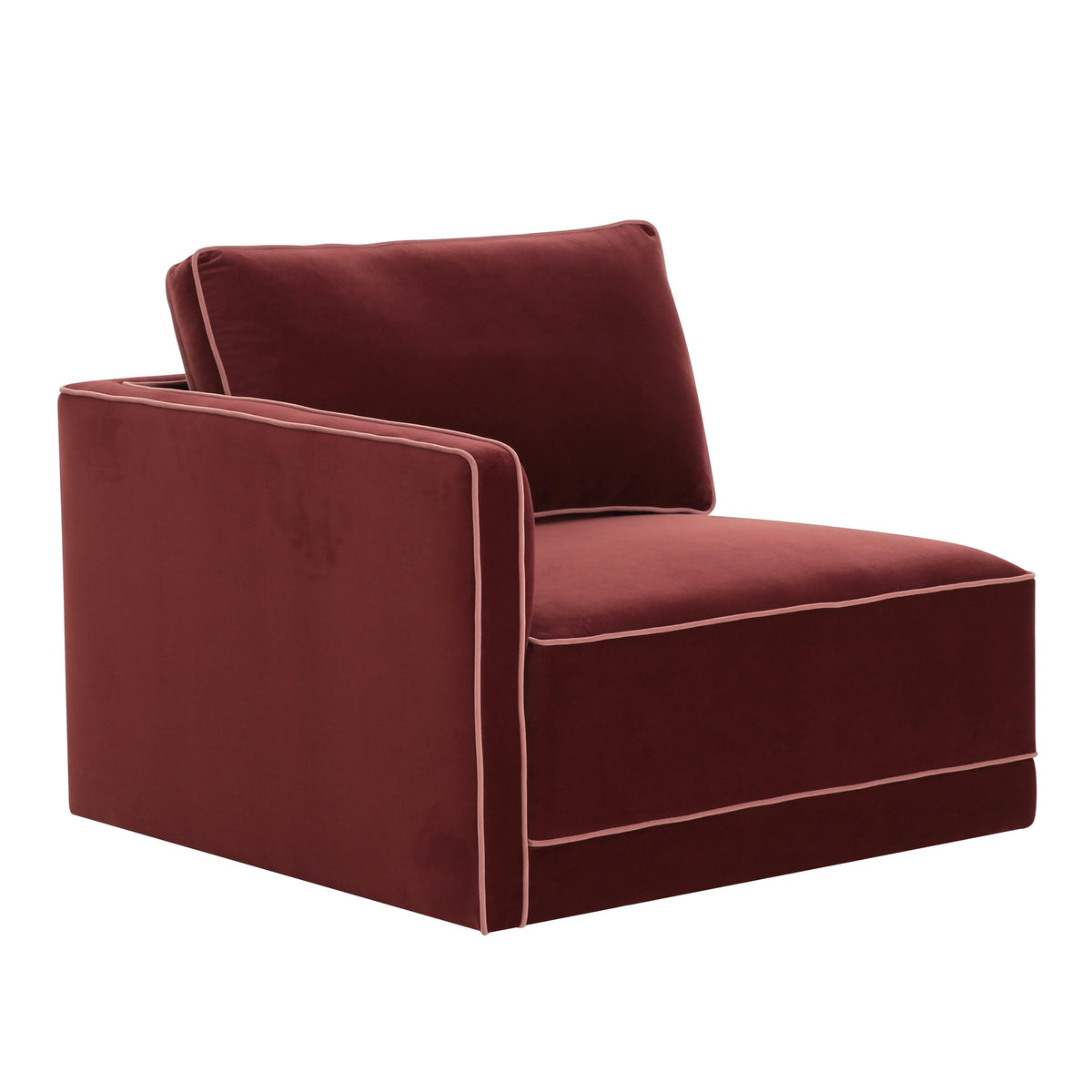 Willow Performance Velvet Modular LAF End Armchair
