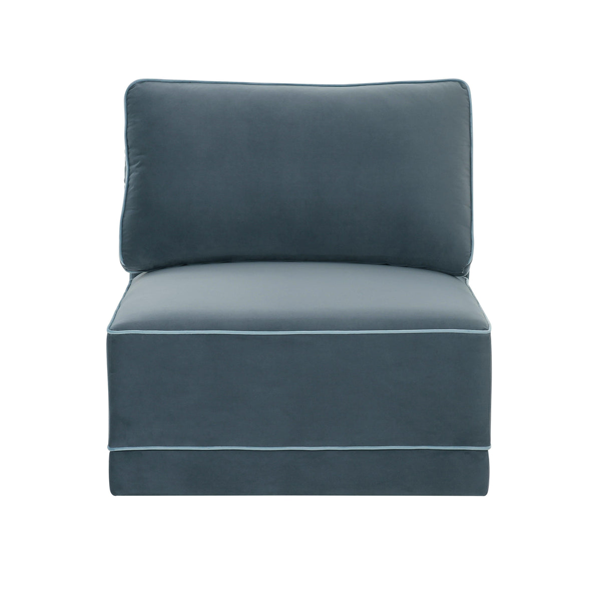 Willow Performance Velvet Modular Armless Chair