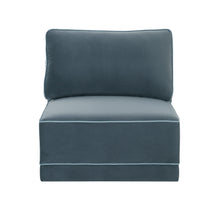 Willow Performance Velvet Modular Armless Chair