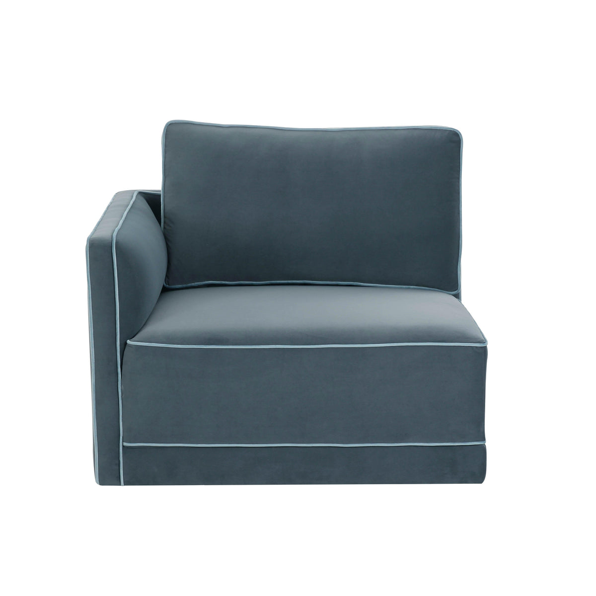 Willow Performance Velvet Modular LAF End Armchair