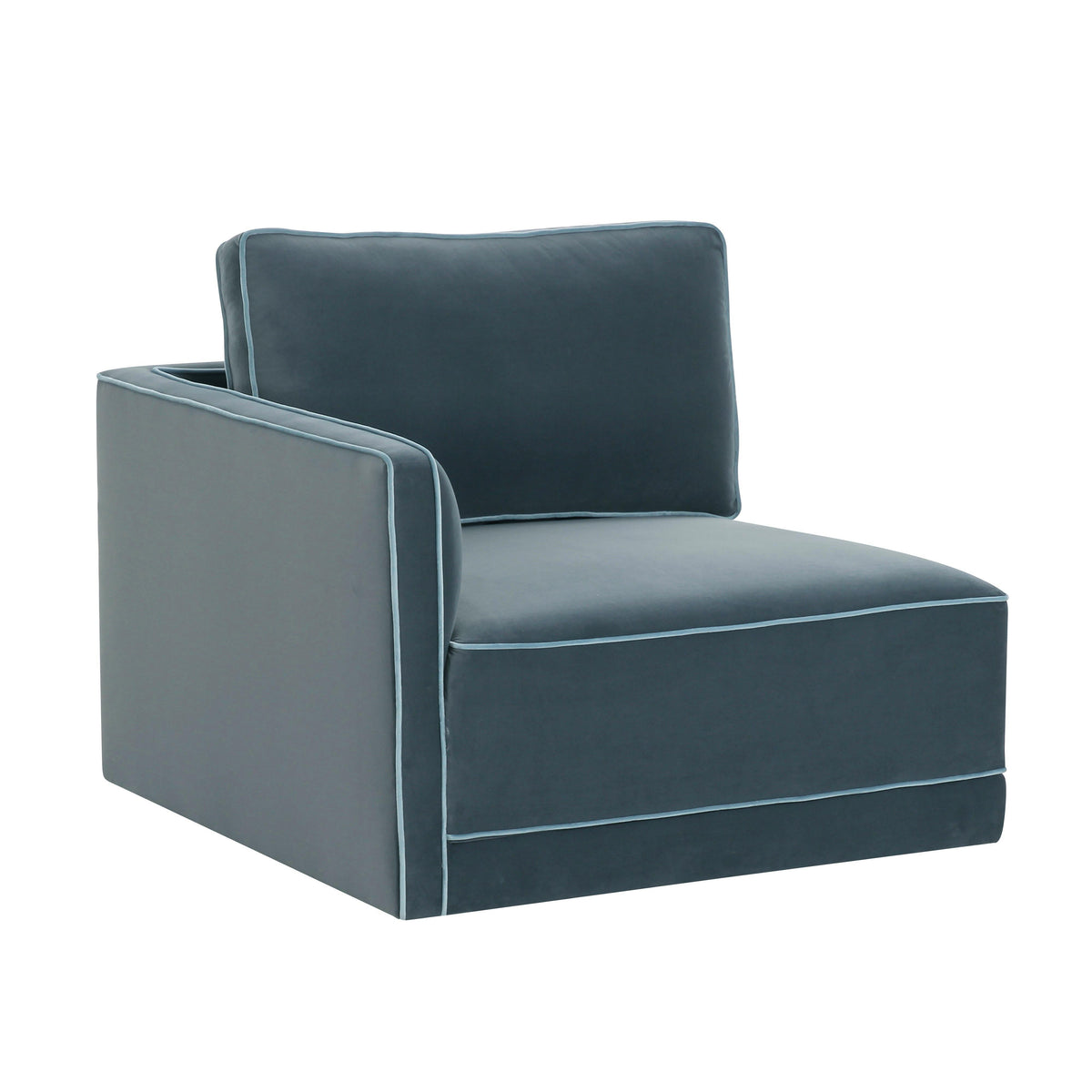 Willow Performance Velvet Modular LAF End Armchair