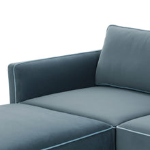Willow 5-Piece Performance Velvet Modular Left Facing Sectional