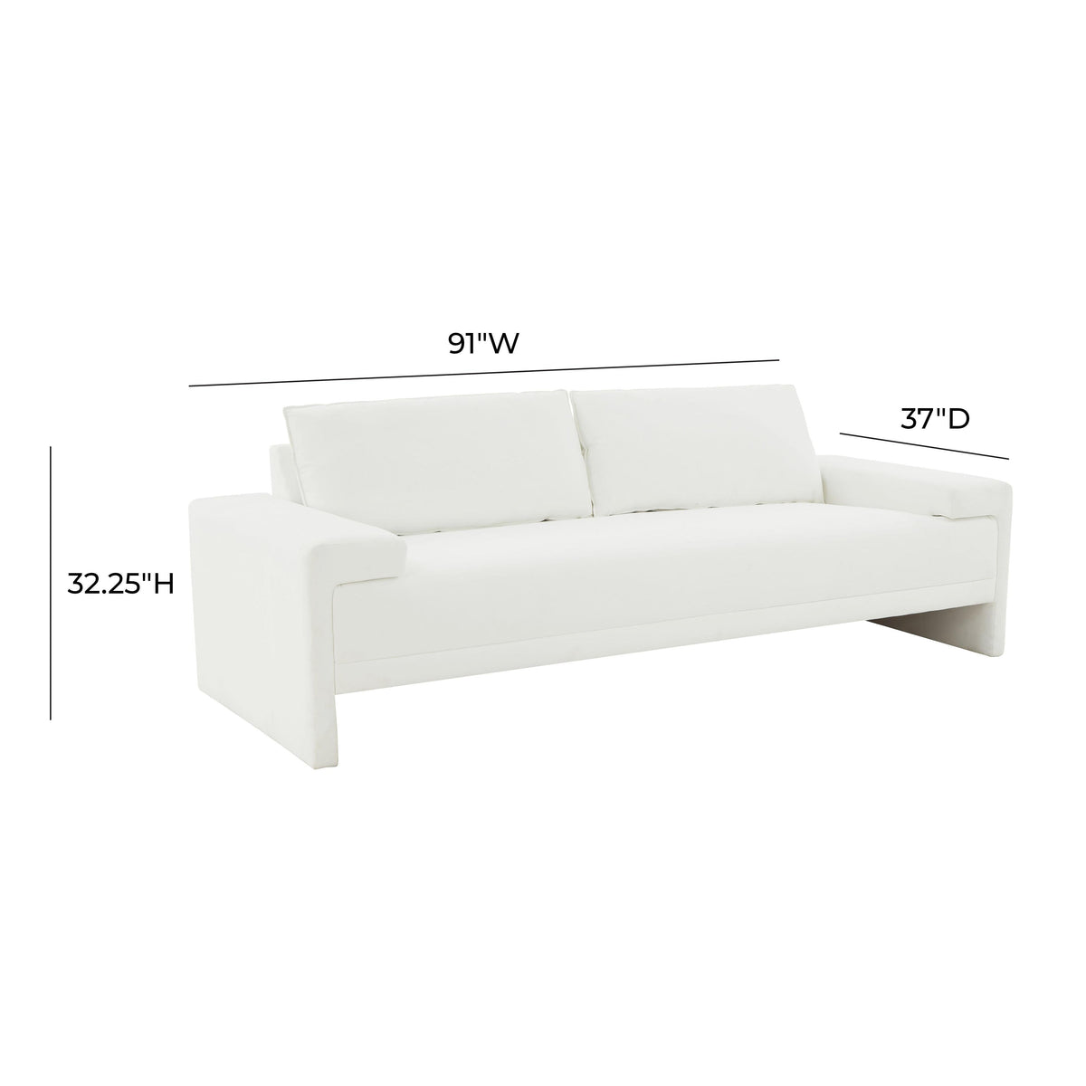 Maeve 91" Contract-Grade Fabric Sofa