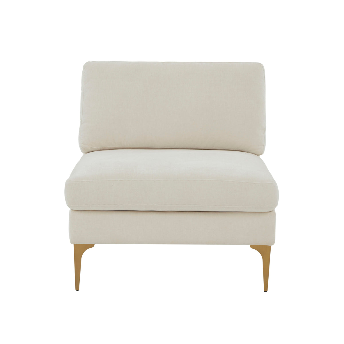 Serena Performance Velvet Modular Armless Chair