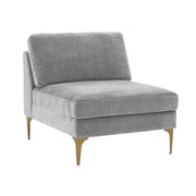 Serena Performance Velvet Modular Armless Chair