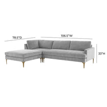 Serena 3-Piece Performance Velvet Chaise Sectional