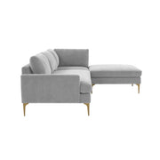 Serena 3-Piece Performance Velvet Chaise Sectional