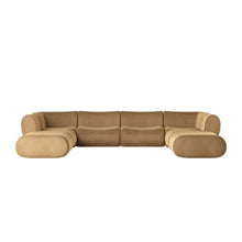 Zenith 8-Piece Latte Brown Performance Velvet Modular U-Sectional