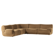 Zenith 5-Piece Latte Brown Performance Velvet Modular L-Sectional