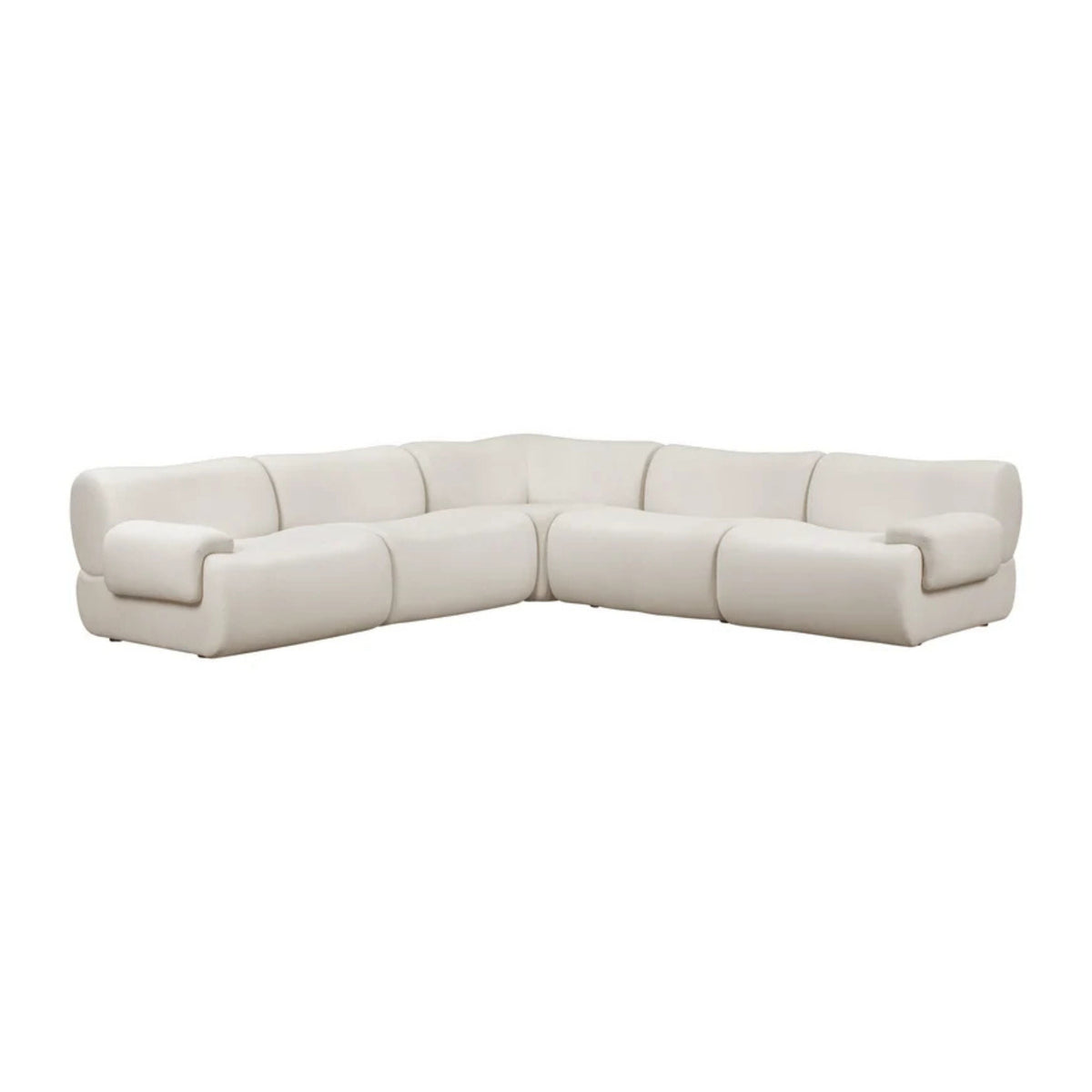 Zenith 5-Piece Contract-Grade Upcycled Fabric Modular L-Sectional