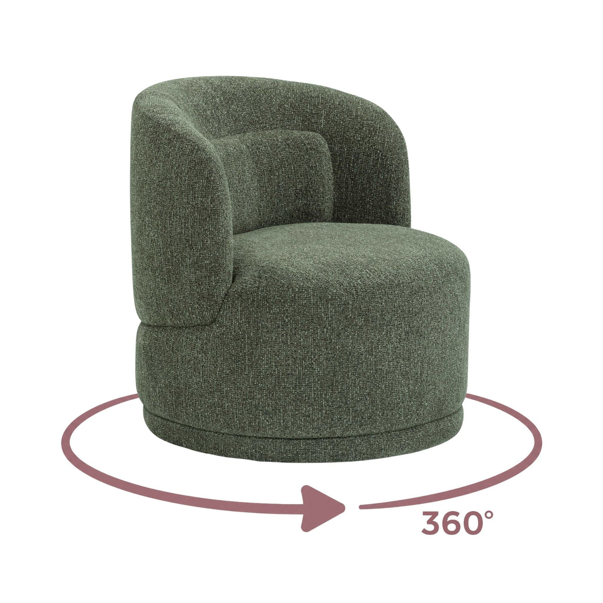 Massa Textured Performance Fabric Swivel Accent Chair