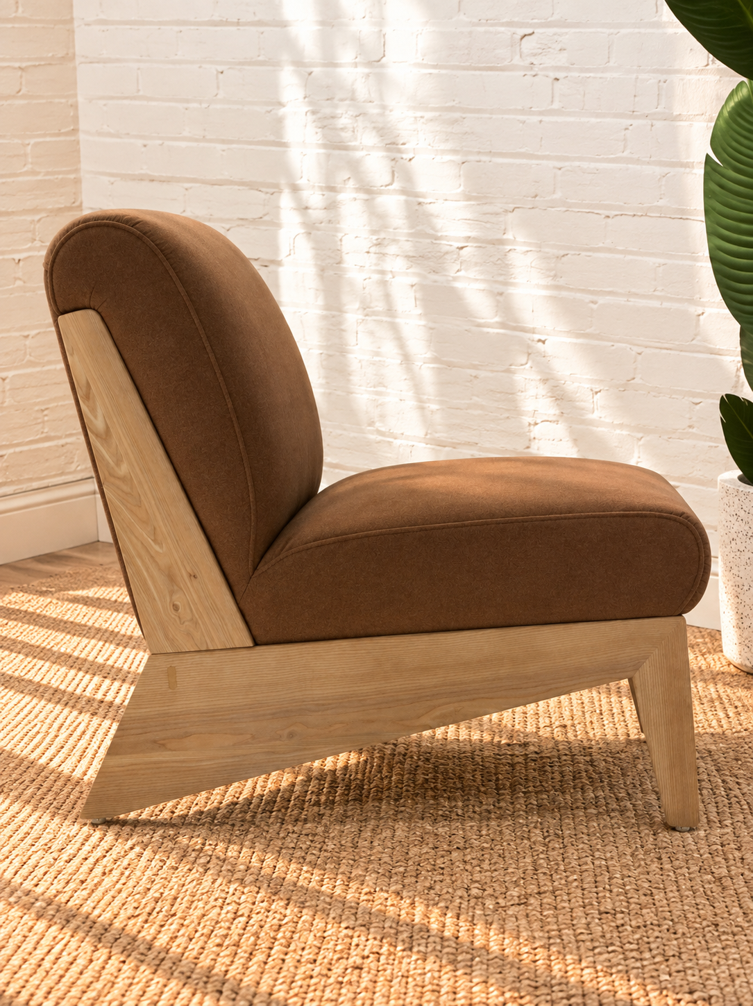 Raven Accent Chair in Mocha Brown