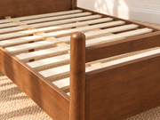 Rocco Walnut King Platform Bed in Greige