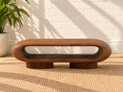Rolly Acacia Coffee Table in Natural Brown