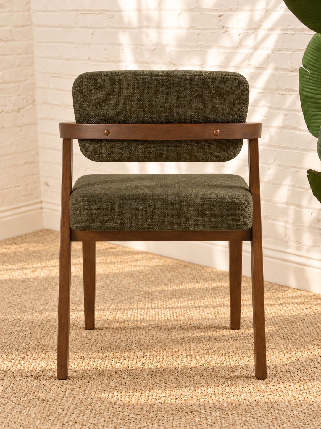 Royce Dining Armchair in Deep Olive
