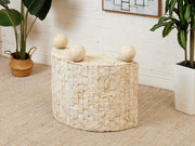 Half Moon Entry Table Tessellated Marble Entry