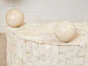 Half Moon Entry Table Tessellated Marble Entry
