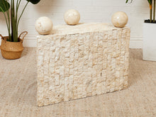Half Moon Entry Table Tessellated Marble Entry