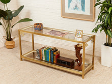 Mastercraft Brass 1970’s Hollywood Regency Entry table